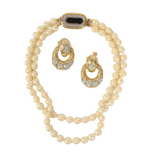 givenchy double strand necklace square rhinestones ebay